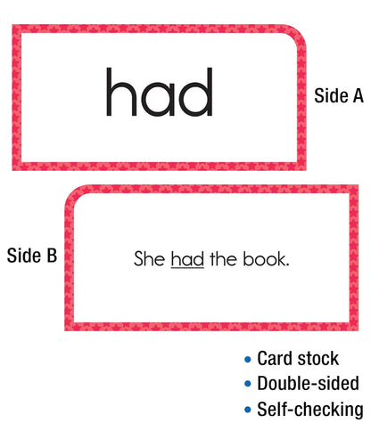 Carson Dellosa 102 Basic Sight Words Flash Cards Kindergarten, Flashcards for Kids Ages 6 and Up, Phonics and Vocabulary Kindergarten Learning Activities