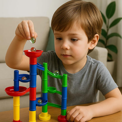 LovesTown 100PCS Glass Marbles Bulk, for Kids Marble Run Game, DIY and Home Decoration