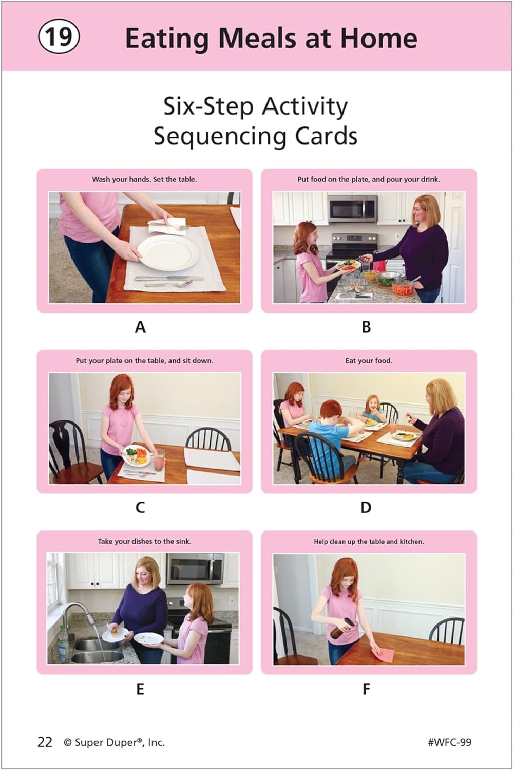 Super Duper Publications | Webber® Activities of Daily Living Photo Sequencing Cards | Educational Learning Resource for Children