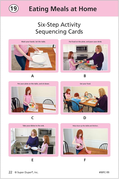 Super Duper Publications | Webber® Activities of Daily Living Photo Sequencing Cards | Educational Learning Resource for Children