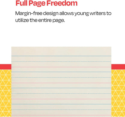 School Smart Zaner-Bloser Writing Paper, Handwriting Practice Lined Paper, Grade 2 to 3 Learning, 1/2 Inch Rule, 10-1/2 x 8 Inches, 500 Sheets