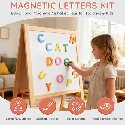 Silicone Alphabet Magnetic Letters, 30PCS Alphabet Magnets Toys ABC Letter Puzzles Preschool Educational Learning Toys Gifts for Girls Boys Toddlers Kids