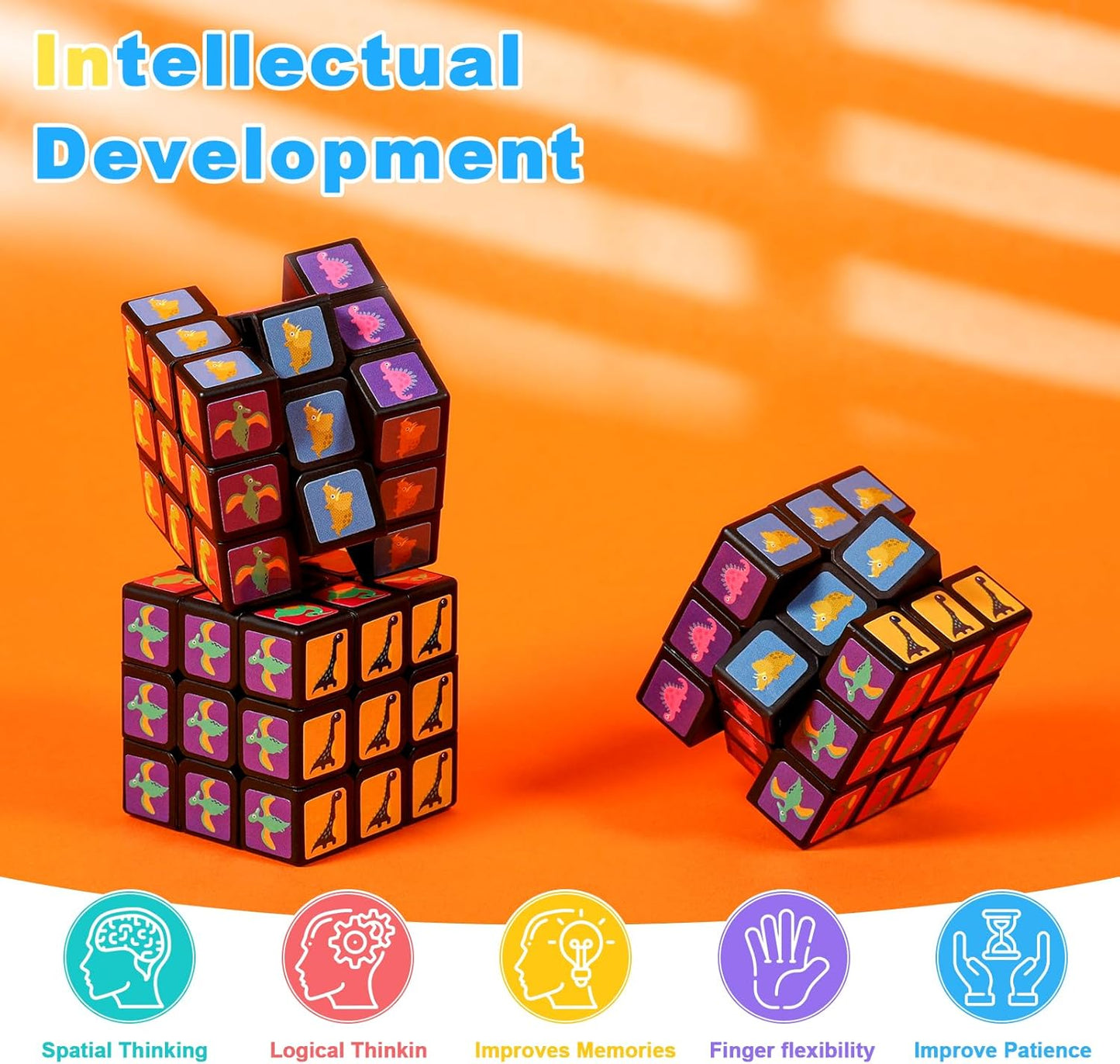 48 Pack Mini Cube Bulk, 1.18 Inch 3x3x3 Small Puzzle Cubes Set, Birthday Party Favors, Classroom Rewards Prizes, Stocking Stuffers, Easter Basket Fillers for Kids