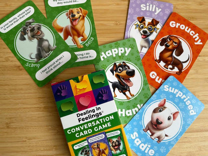Dealing in Feelings Conversation Cards for Kids | Emotions & Feelings Question Cards for Social and Emotional Learning and Communication | for School Counsellors, Child Therapists & Teachers