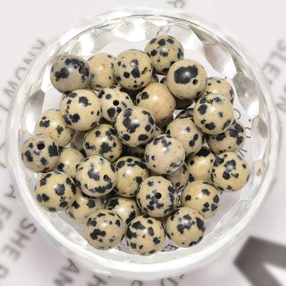 NCB 100pcs Original Natural Stone Beads Gemstone Round Loose Beads 6mm 8mm 10mm (Blue Aventurine, 6mm 100Beads) - Colors A