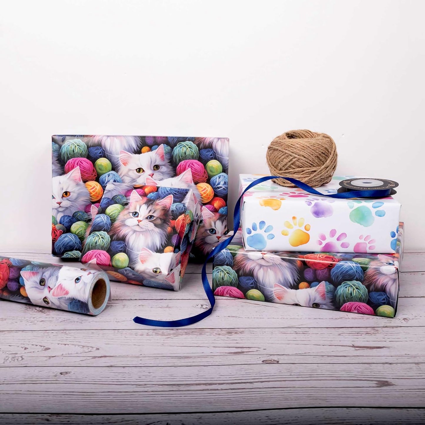 Dtiafu Reversible Building Blocks Wrapping paper Roll for Kids Boys Girls - Boys Birthday Bricks Design Gift Wrap Sheets for Baby Shower Party Craft Supplies(Total 28.5sq.ft)
