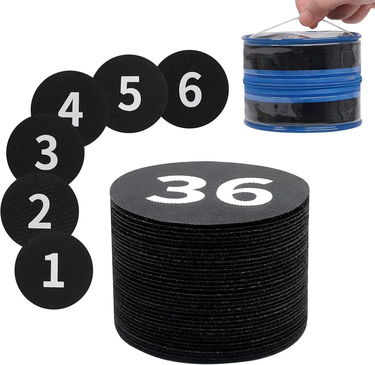 ForTomorrow Carpet Markers with Numbers - 36 Pcs 4" Classroom Sitting Carpet Dot Number 1-36, Floor Rug Circles Marker Spot for Preschool Kindergarten Elementary