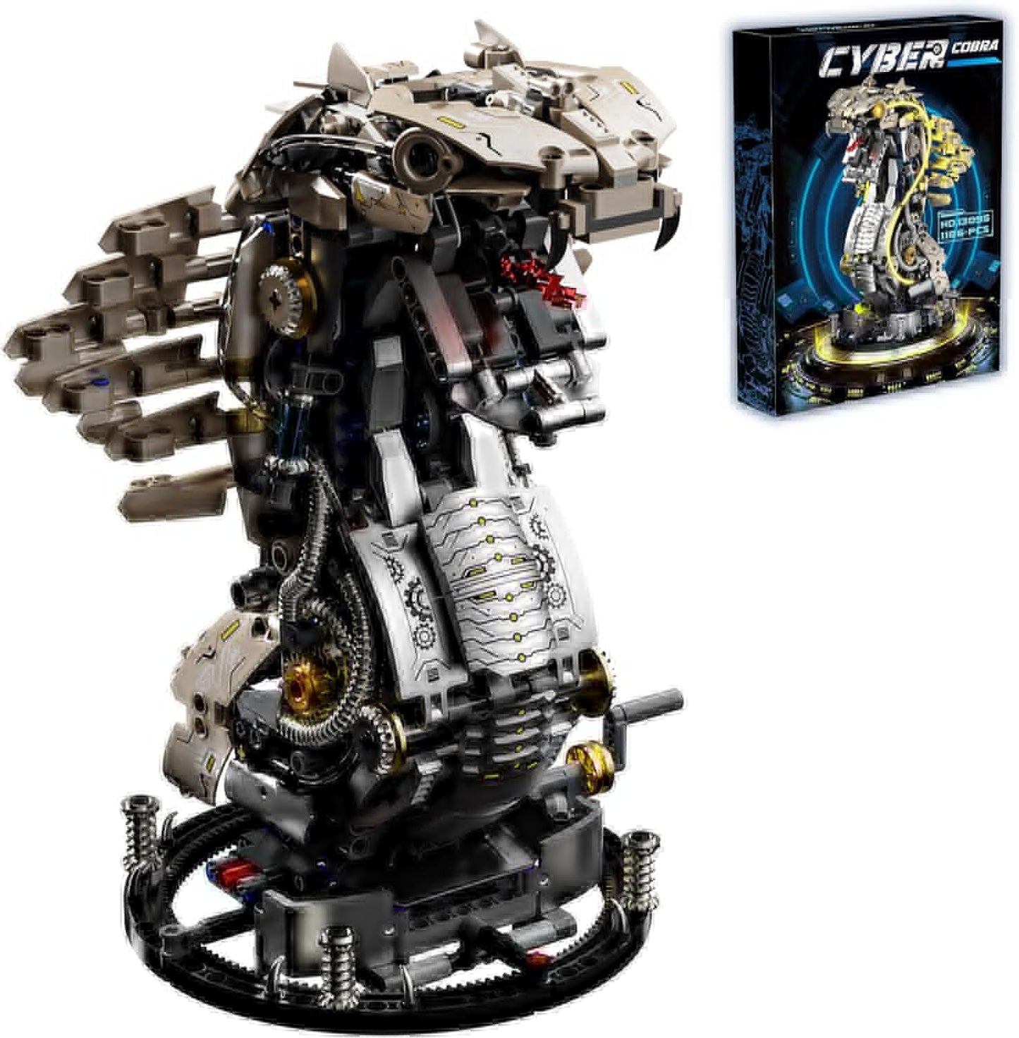 Mechanical Cobra Building Block Toy Technic Snake Robot Model Kit with Detailed Gears & Motion Design Movable Joints Engineering Construction Set for Adults Teens Collectible Display Model