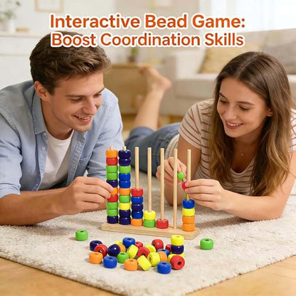 ZOEBER Color Stack Game, Color Pile Up Challenge, Color Matching Stacking Puzzle Game, with Racks, Rings, Cards, for Family Game Night