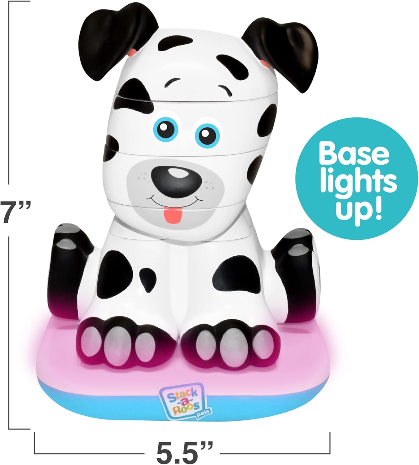 Stack-a-Roos Baby Giraffe by Salus Brands - Animal Stacking Toy, Educational Early Learning Toy for Infants Babies Toddlers, Age 12+ Months - Great Baby Gifts, STEM