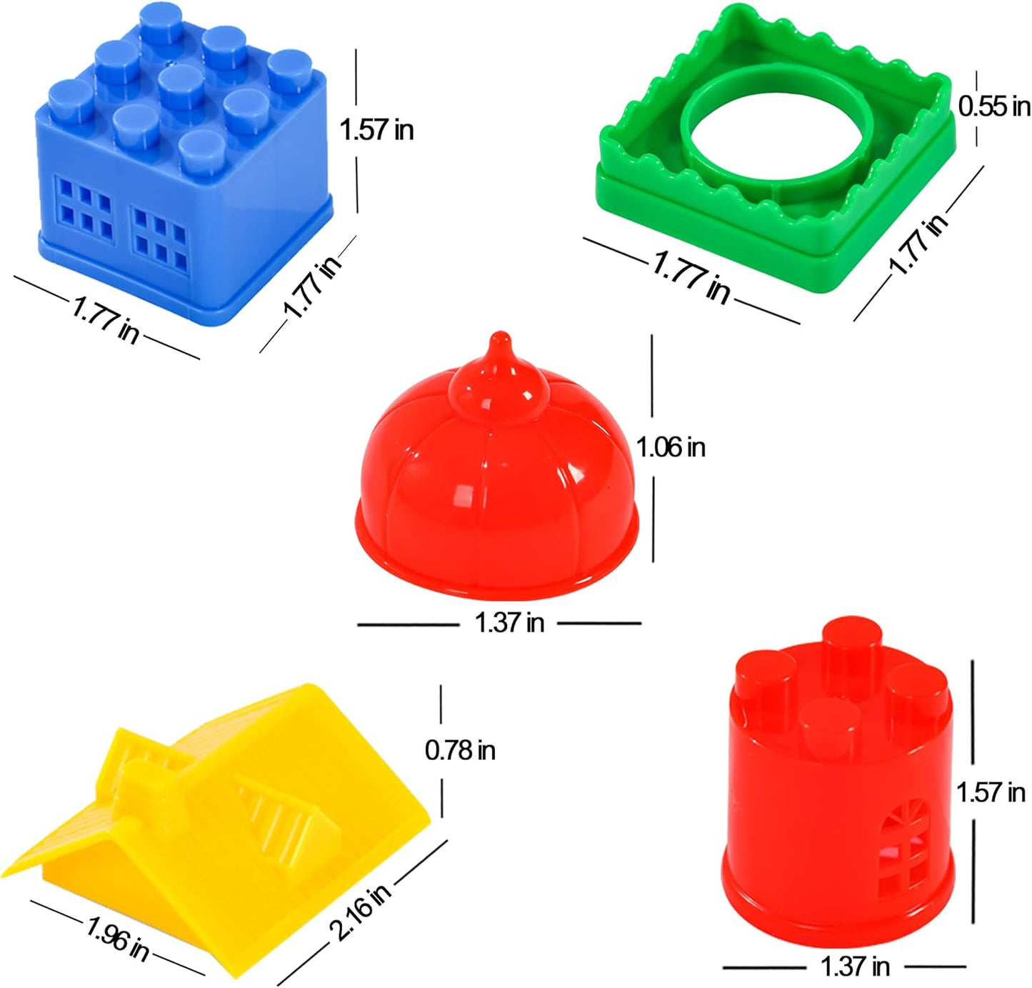 KUTOI Toddler Building Blocks for Kids Ages 4-8, Toddler Blocks Stacking Toys, Fun House Big Blocks Building Sets with 10” x 10” Baseplate, Educational Daycare Toys