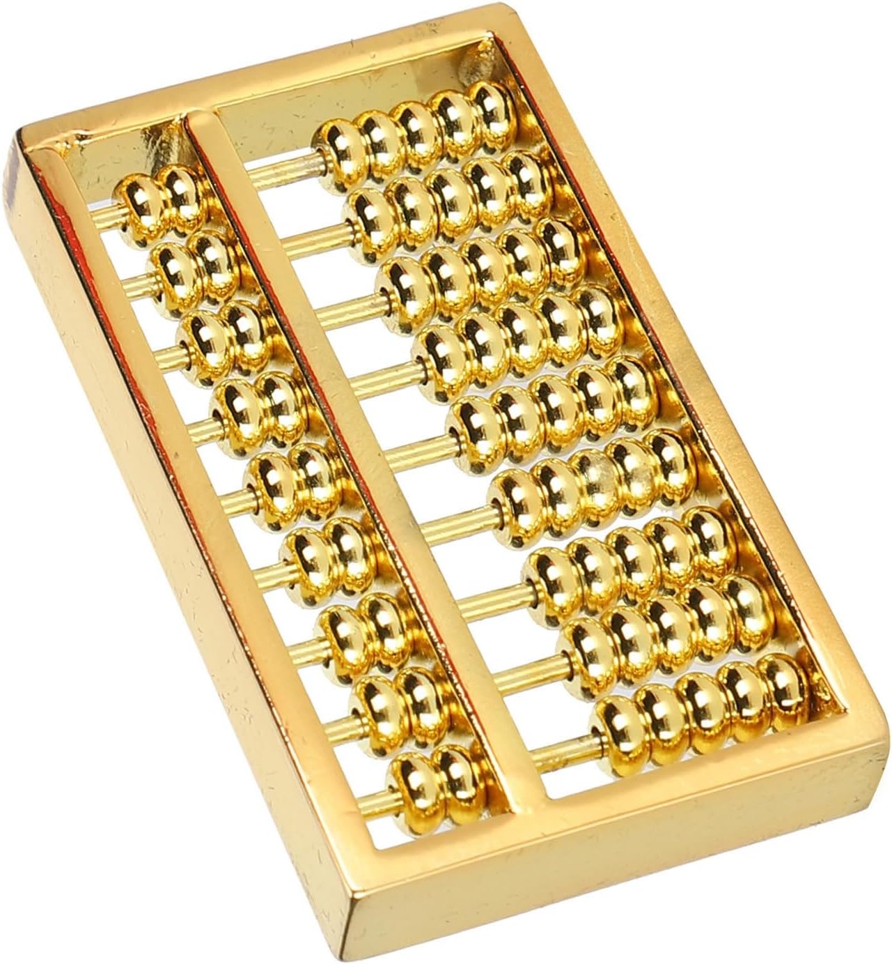 Zerodis Mini Brass Abacus, Chinese Math Calculating Tool, Exquisite Craftsmanship, 1.5in, for Kids and Adults Collection
