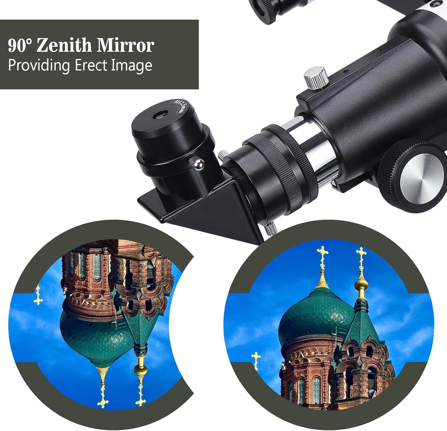 Telescopes, Telescope for Kids and Adults Beginners, 70mm Aperture 400mm Focus Length Refractor Travel Telescope with AZ Mount for Observe The Moon and Landscape (Blue)
