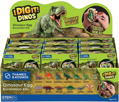 Thames & Kosmos I Dig It! Dinosaur Egg Excavation Gift Set | 18 Dig-Out Kits in Individual Gift Boxes, Great for Party Favors, Stocking Stuffers, Easter Baskets, Ages 5+
