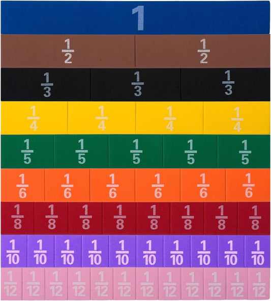 Montessori Math Magnetic Tiles Classroom Essentials Foam Tiles for Kids to Learn Fraction Equivalence and Math manipulatives Great Learning Resources for The Homeschool Curriculum