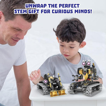 Robot Building Kit with APP/Remote Control STEM Gifts for Boys Age 8-16,Technic Coding Robotic Toys for Kids Birthday, Buildable 5in1 Models with 352+ Pieces