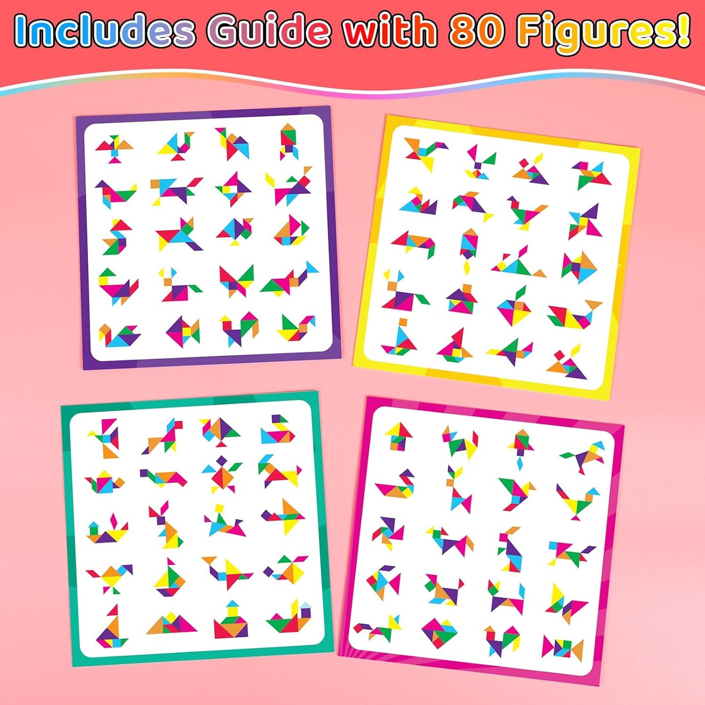 30pcs Tangram Puzzle Wooden Valentines Day Cards Gifts Kids Classroom Valentine’s Greeting Cards Classroom Exchange School Supplies Return Gifts For Birthday Party Favors Goodie Bags Stuffers Bulk Toy