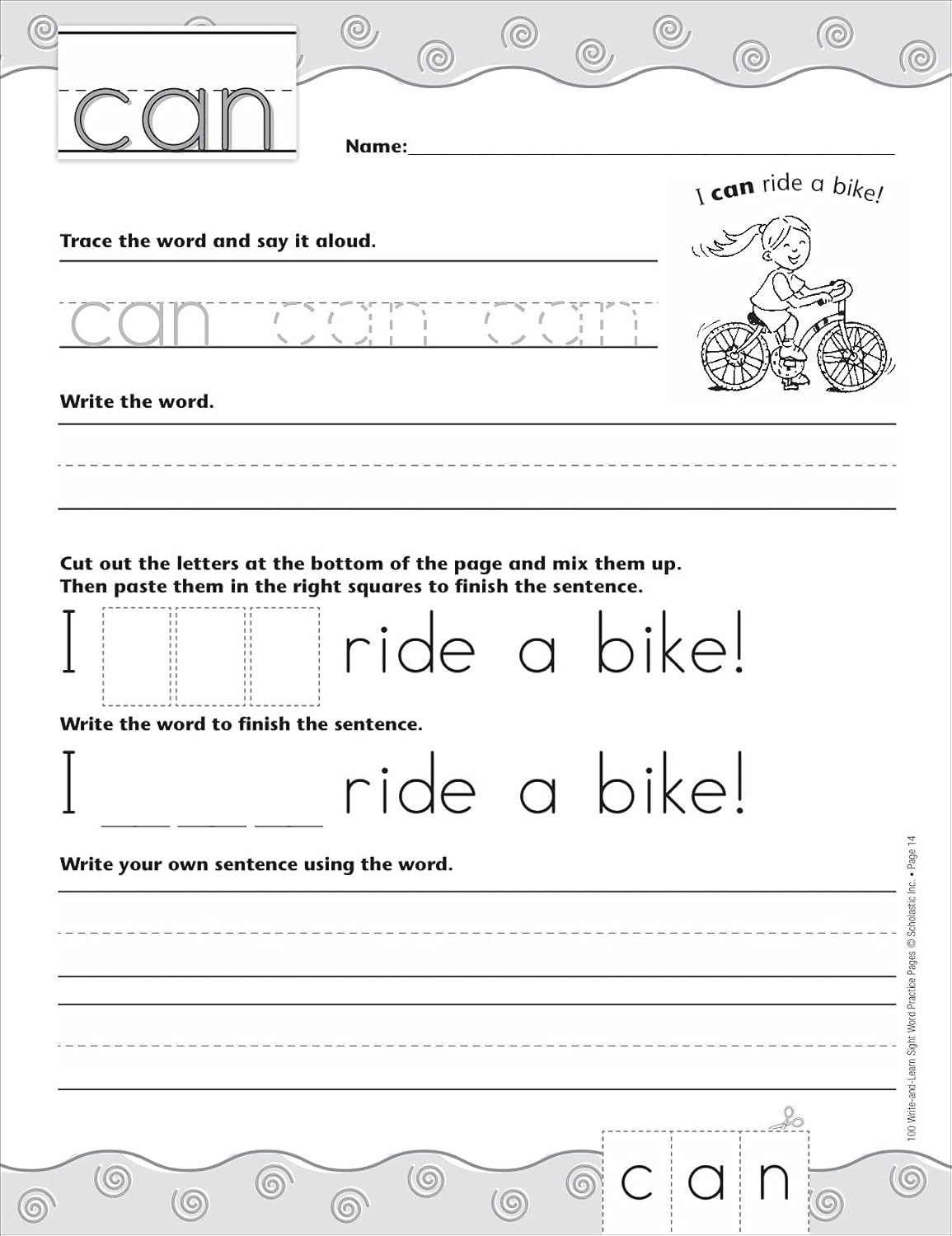 100 Write-and-Learn Sight Word Practice Pages: Engaging Reproducible Activity Pages That Help Kids Recognize, Write, and Really LEARN the Top 100 High-Frequency Words That are Key to Reading Success