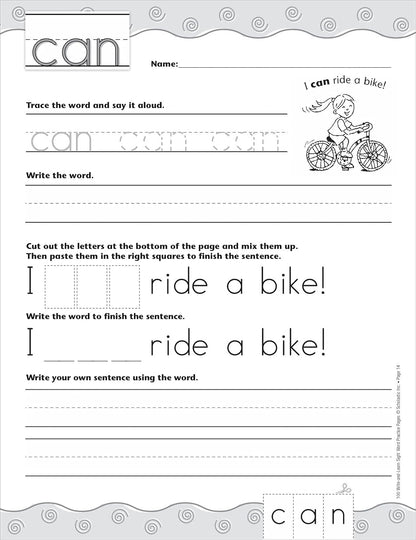 100 Write-and-Learn Sight Word Practice Pages: Engaging Reproducible Activity Pages That Help Kids Recognize, Write, and Really LEARN the Top 100 High-Frequency Words That are Key to Reading Success