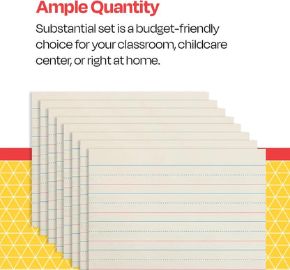 School Smart Zaner-Bloser Writing Paper, Handwriting Practice Lined Paper, Grade 2 to 3 Learning, 1/2 Inch Rule, 10-1/2 x 8 Inches, 500 Sheets