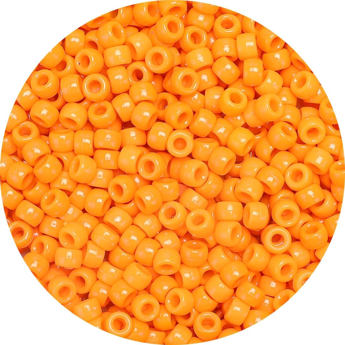 1200pcs Pony Beads Bulk – 11 Colors 6x9mm Plastic Craft Beads for Bracelets, Jewelry, Hair Braiding & DIY Projects