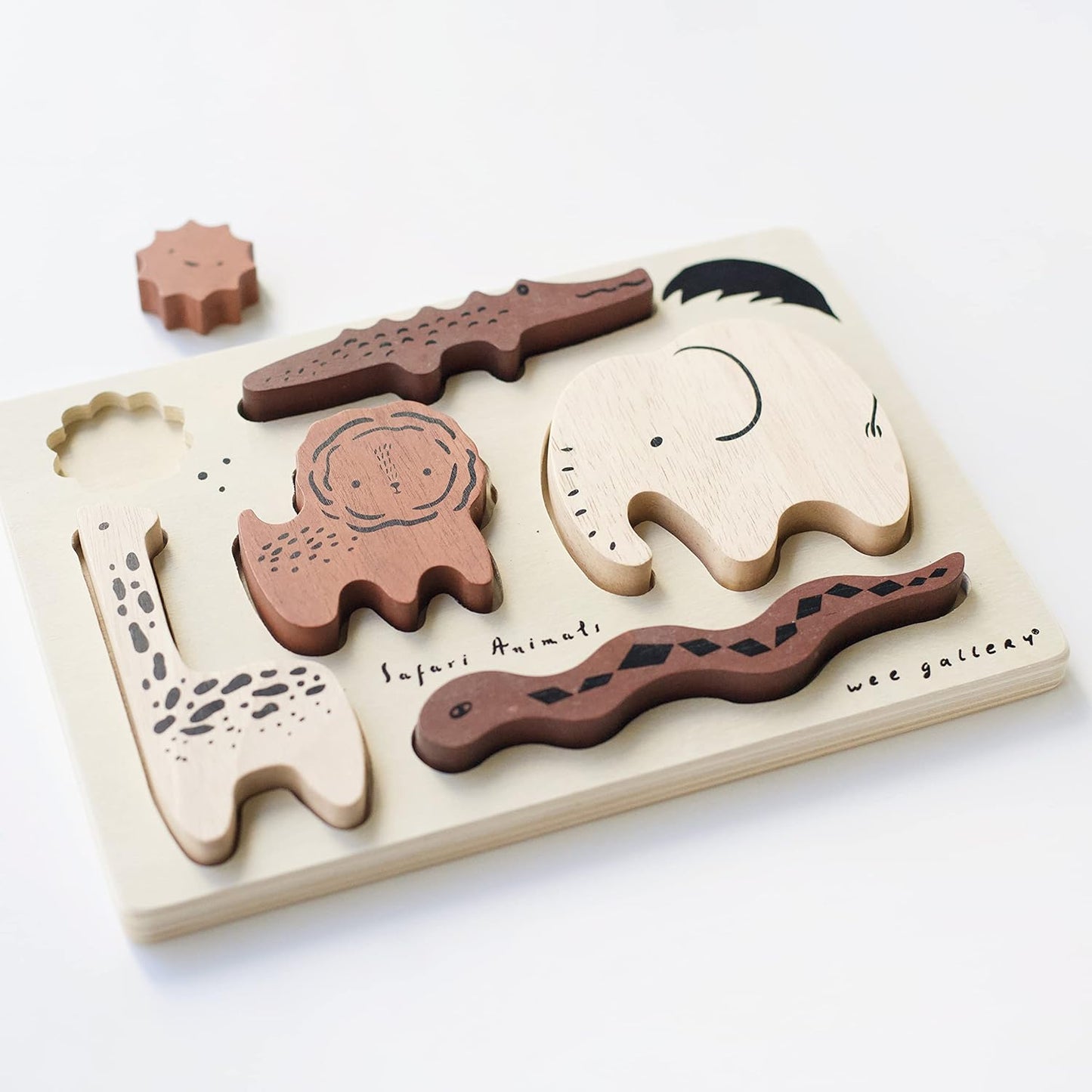 Wee Gallery Wooden Puzzles for Toddlers 1-3 – Count to Ten Ladybugs Toddler Puzzle, Puzzles for 1 Year Old & Up, Wooden Toddler Puzzle for Fine Motor Skills & Early Number Learning