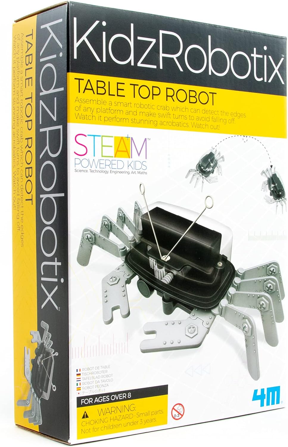4M 5576 Table Top Robot - DIY Robotics Stem Toys, Engineering Edge Detector Gift for Kids & Teens, Boys & Girls (Packaging May Vary)