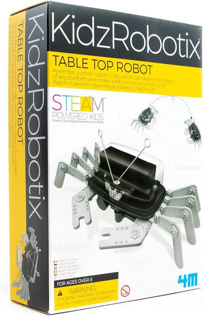 4M 5576 Table Top Robot - DIY Robotics Stem Toys, Engineering Edge Detector Gift for Kids & Teens, Boys & Girls (Packaging May Vary)