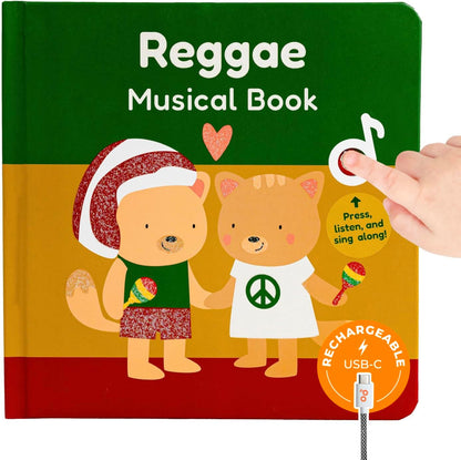 Cali's Books Rock Music Books for Toddlers 1-3 - Singing Button Sound Board Book for 2 Year Old Children, Musical Toddler Rock Songs Toys, 18 Month Interactive Learning Toy, USB-C Rechargeable