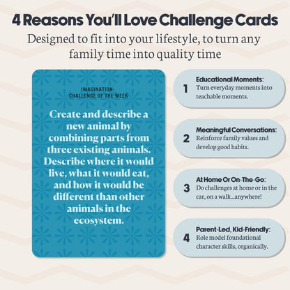 Building Resilience 52 Challenge Conversation Cards for Kids & Parents | SEL Emotional Intelligence | Social Emotional Learning Activities | Life Skills Classroom Must Haves | Teachers & Counselors