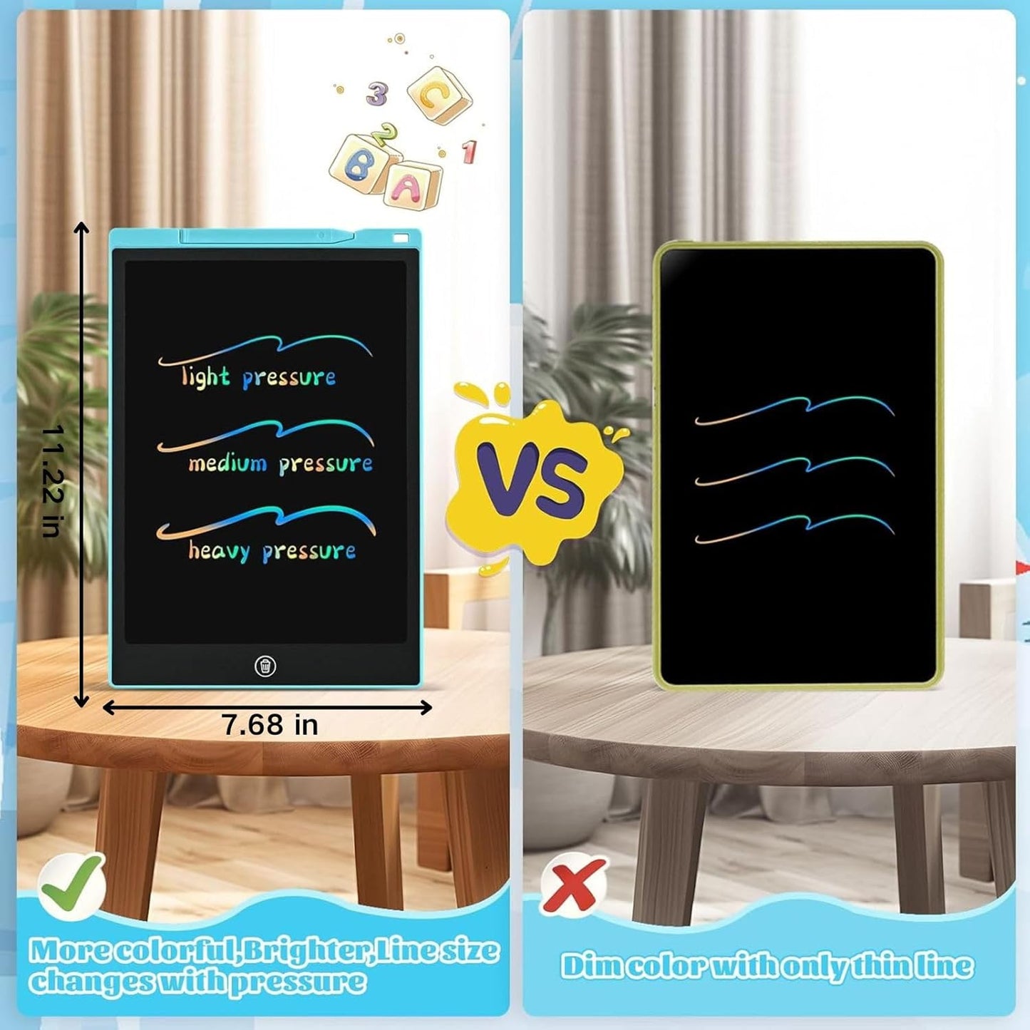 EooCoo Toddler Boy Toys, Kids Gifts, 10 Inch LCD Writing Tablet, Drawing Pad, No Mess Coloring Books for Kids, Travel Games, Gifts for Boys 4-6, Educational Toys for 3 4 5 6 7 Years Old Boys and Girls