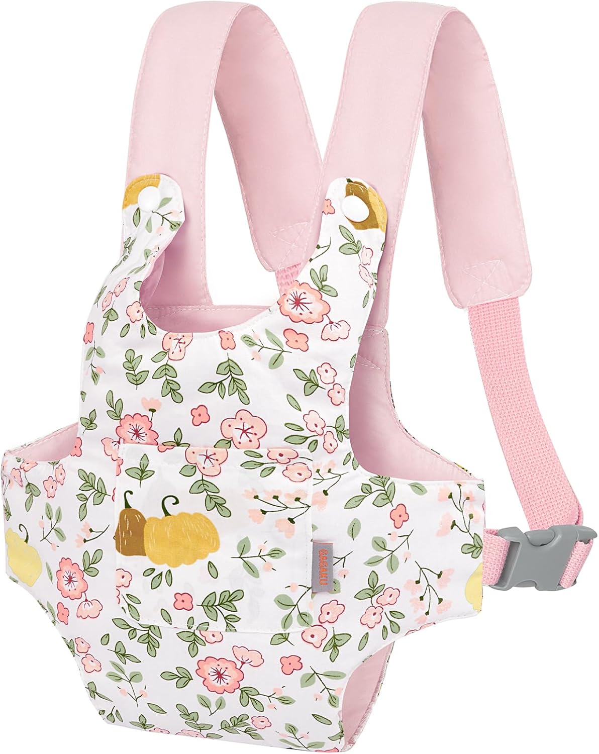 GAGAKU Doll Carrier for Stuffed Animals, Reborn Baby Doll Accessories Toy Carriers for Kids 3+ Toddlers - Pink Wax Flowers