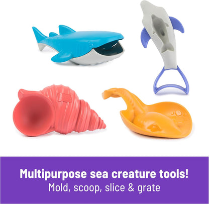 Kinetic Sand, Project Planet Deep Sea with 24oz Sensory Play Sand & Sea Creature Tools, Sustainably Minded Eco Friendly Materials, Holiday Gifts & Stocking Stuffers for Kids Ages 3 and up