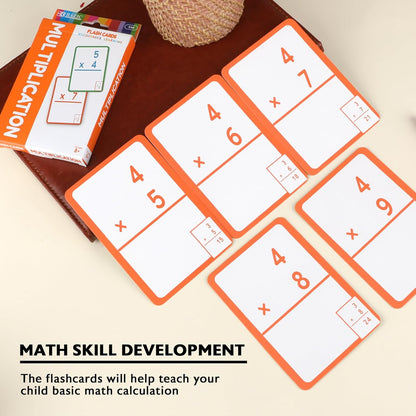BAZIC Products Multiplication Flash Cards, Numbers Elementary Math Flashcards at School, Problem Solving (36/Pack), 72-Packs