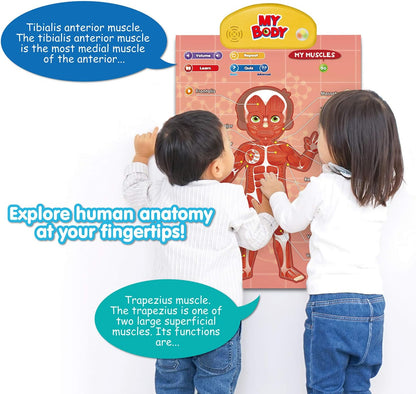 BEST LEARNING i-Poster My World – Interactive Talking World Map for Kids Ages 5-12 to Learn Countries, Flags, and Fun Facts About Our Planet