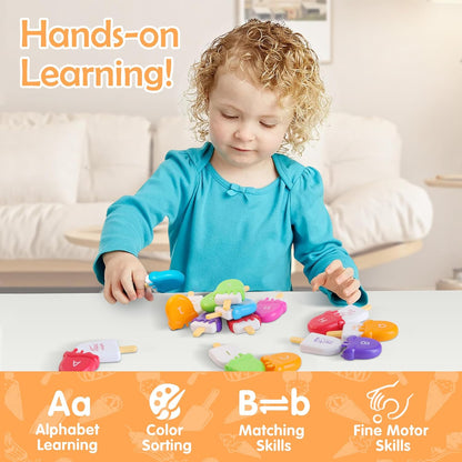 USATDD Matching Eggs for Toddlers Montessori Geometric Eggs Color & Shape Recognition Toy, Fine Motor Skills Shape Sorter Puzzle, Easter Eggs Toys Gifts for Kids, Easter Basket Stuffers