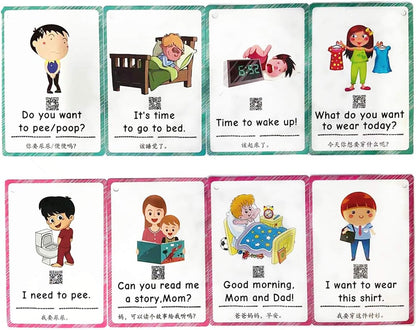 100 Parent-Child Daily Conversation Starters Cards with Picture - Fun Family-Friendly Vivid Question Cards Game for Kids - Learning Materials Great for ESL Teaching: Parent/Teacher/Autism