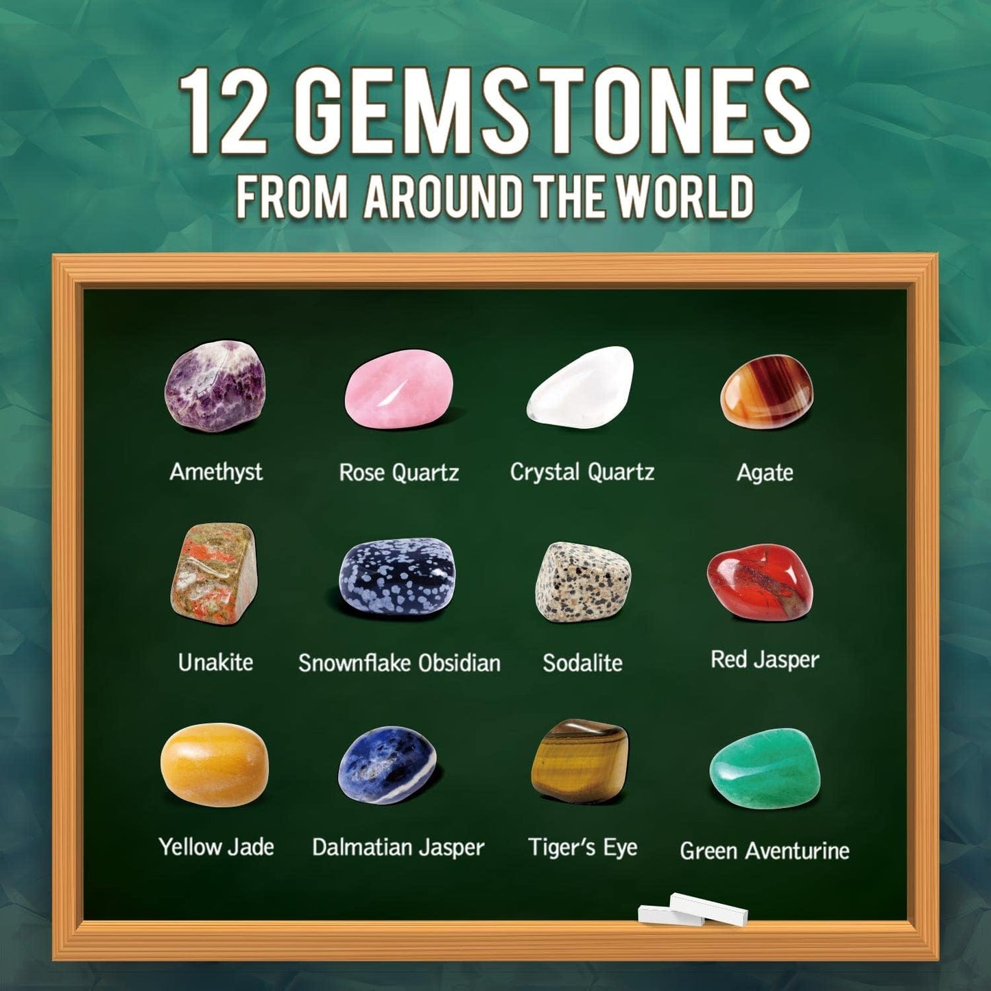 Gamerside Mineral Mining Kit Gem Dig Kit,Rock Dig Kit Dig up 12 Rock & Mineral Collection Gemstones & Crystals Diamond Mining Kit for Kids Gemology Mining Gift Rocks Minerals for Boys Girls