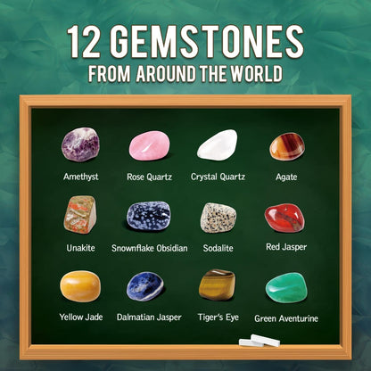 Gamerside Mineral Mining Kit Gem Dig Kit,Rock Dig Kit Dig up 12 Rock & Mineral Collection Gemstones & Crystals Diamond Mining Kit for Kids Gemology Mining Gift Rocks Minerals for Boys Girls