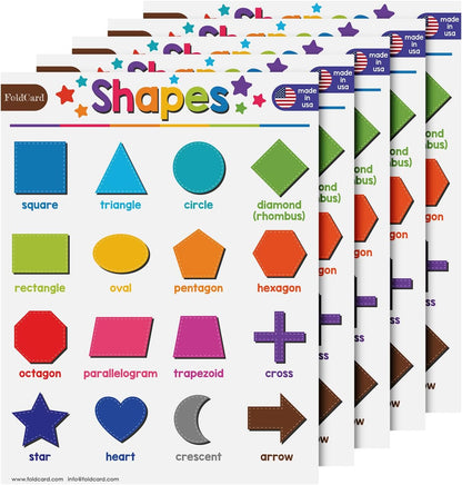 Multiplication Chart Math Table Poster – Double-Sided Educational Visual/Learning Aid Poster, Bright and Colorful | Glossy Durable Cardstock | 8.5 x 11" | 5 per Pack