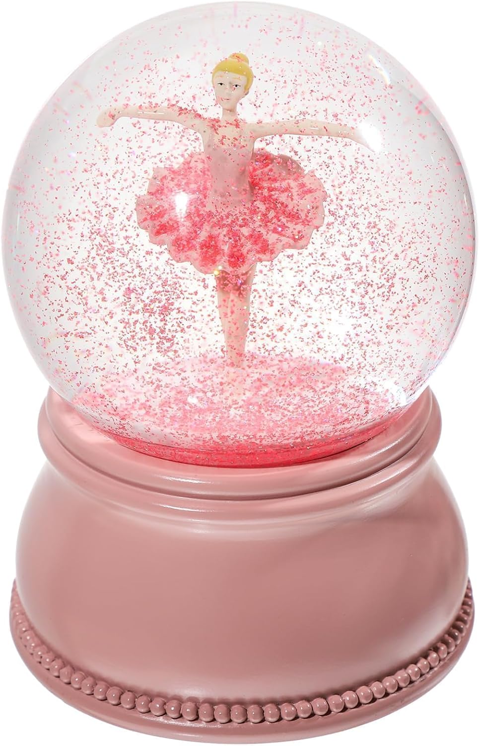 Flamingo Snow Globe for Adults, Christmas Snow Globes for Girls Kids Women, 100MM Glitter Snowglobe Gifts for Valentines Halloween Birthday Table Decor