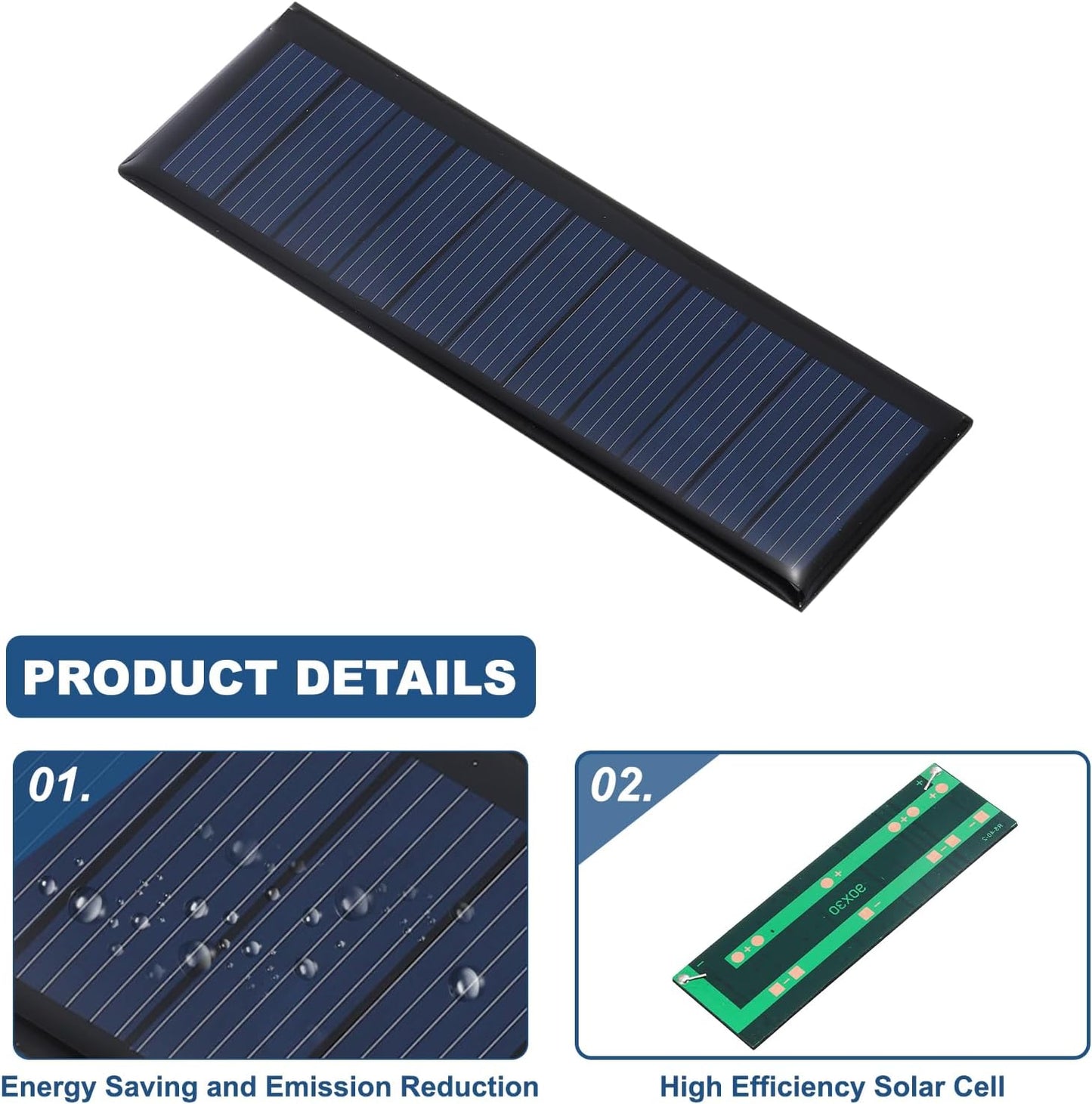 MECCANIXITY 8PCS 1.5V 0.09W 0.06A Mini Solar Panels for Solar Power, Small Solar Photovoltaic Cells Charge DIY Electric Toy Materials Solar System Kits, 1.18" x 1.18"