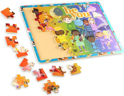 Upbounders® 48 Piece Jumbo Floor Puzzle for Kids | Barbershop Beginner Puzzle | Pretend Play & Learning Toy for Boys Girls Ages 4 5 6 | Black Brown Boy at The Barber (Multicultural)