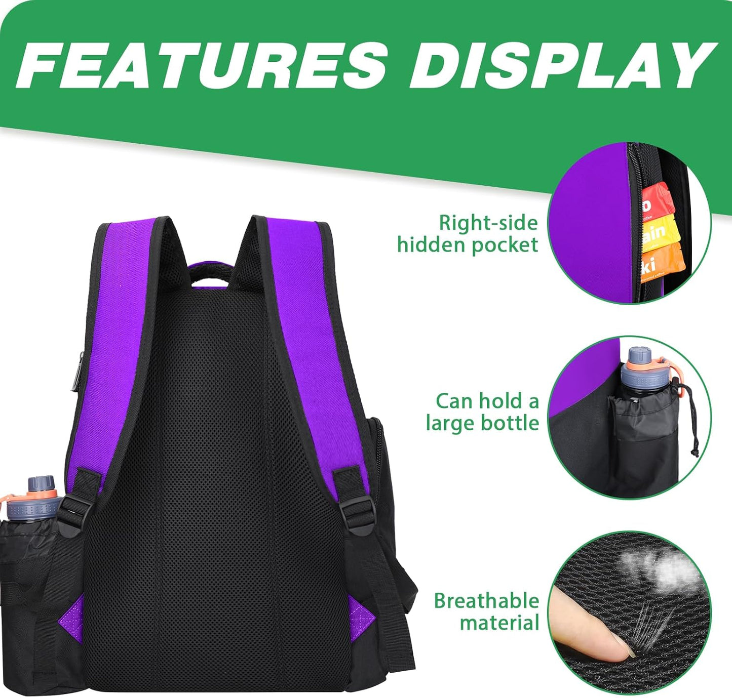 Disc Golf Bag Holds 23+ Discs,Durable Disc Golf Backpack with cooler compartment,Large Capacity Frisbee Bags