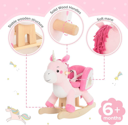 labebe - Baby Rocking Horse, Ride Unicorn, Kid Ride On Toy for 6 Month-3 Year Old, Infant (Boy Girl) Plush Animal Rocker, Toddler/Child Stuffed Ride Toy (Pink) | Kid Ride On Toy, Infant, Plush Animal Rocker, Toddler/Child, Stuffed Ride Toy