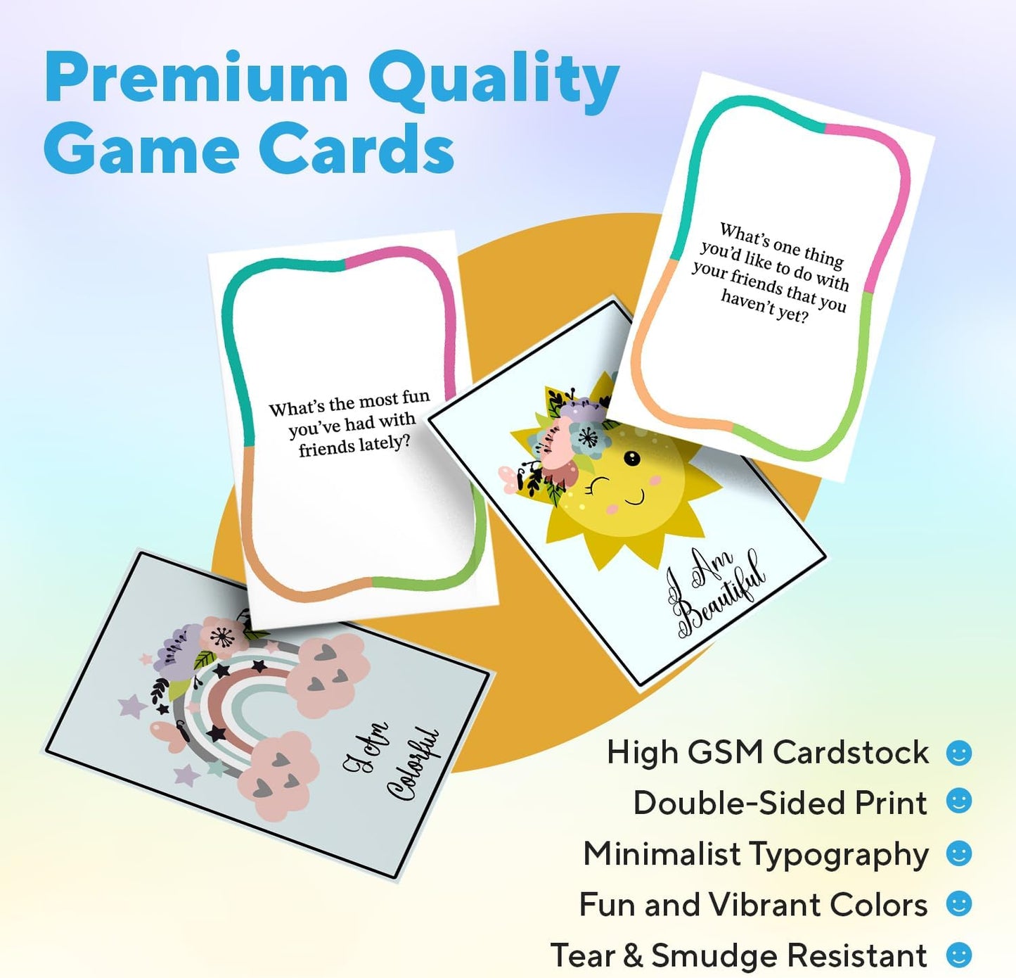 Family Discussion Cards Set, 200 Engaging Conversation Starters for Quality Time - Screen-Free Bonding Activity for Dinners, Gifts, Holidays and Gatherings(Kid001)