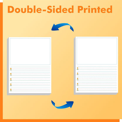 100 Sheets Ruled Writing Paper, Double-Sided Printing Skip-A-Line Ruled Writing Paper with Dotted Lines Handwriting Practice Paper 1” line spacing for Kindergarten Toddlers Kids (11” x 8.3”)