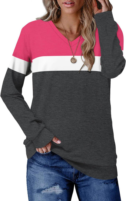 CRAZY GRID Womens Trendy Long Sleeve Shirts Casual Loose Soft Sweatshirt Fall Tops