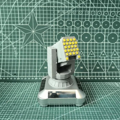 3D-Printed Solar-Powered Military Model Rotating Ornament, Great Decorative Artwork Model Gift for Home,Gift Ideal for Military Enthusiasts (Circular Radar Close-in Weapon System)