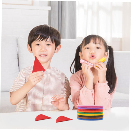 Homoyoyo 1 Set Eva Fraction Circles Educational Math for Fraction Tray Demonstrator for Preschool and Elementary Learning Activities